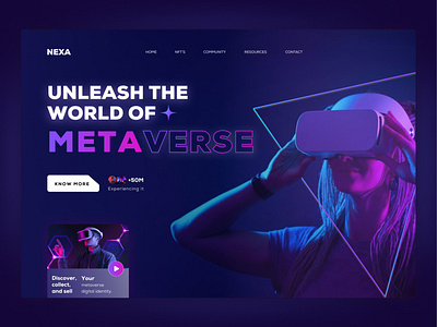 Nexa | Metaverse - NFTs Marketplace Landing Page 3d animation btc crypto crypto wallet currency dribbble best shot landing page metaverse mobile nft product design shopping store ui ux design user experience design user interface design virtual reality visual design web