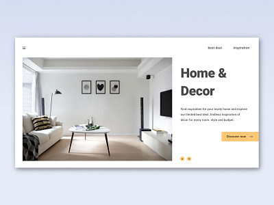 Home & Decor Landing Page adobe photoshop cc adobe xd branding design figma figmadesign graphic deisgn home decor industrial design landing page concept landing page design ui ux design user experience design user interaction user interface design web application design web deisgn