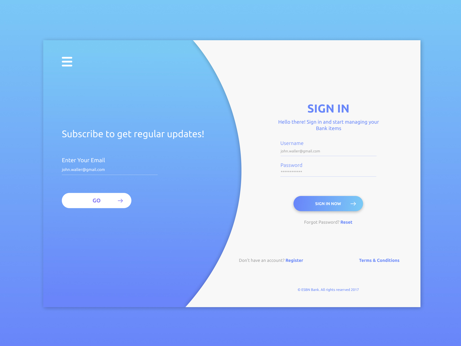 Sign-In Bank Form by Mahmoud Wahid🤘 on Dribbble