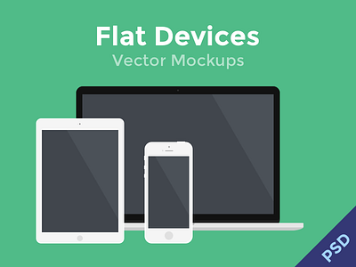 Flat Devices air flat freebie ipad iphone laptop macbook mobile psd tablet vector