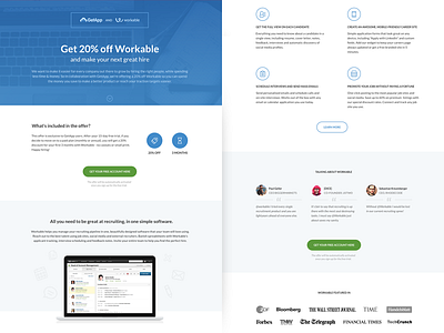 Landing Page flat getapp icons landing page macbook offer workable