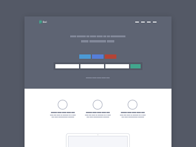 Landing Page Wireframe homepage landing page layout product saas wireframe