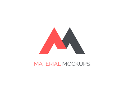 Material Mockups Logo branding logo m material mockups monogram
