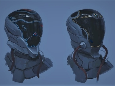 Helmets 2d art concept cyber punk cyberpunk design helmets sketch