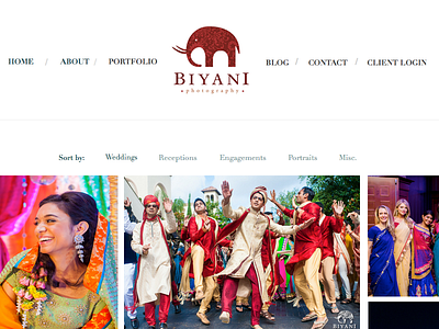 Biyani Homepage Design homepage photography portfolio webdesign