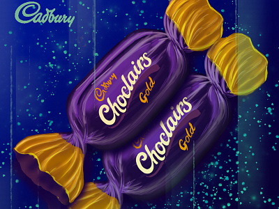 Choclairs advertise advertisement advertising cadbury design digital illustration digital painting digitalart drawing painting sweets toffee