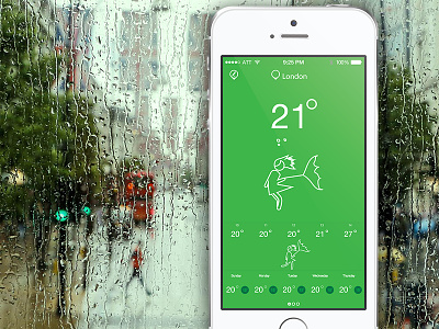 Flat Weather Mobile App Design app apps design flat flat ui ios iphone iphone design mobile app design mobile design ui ux