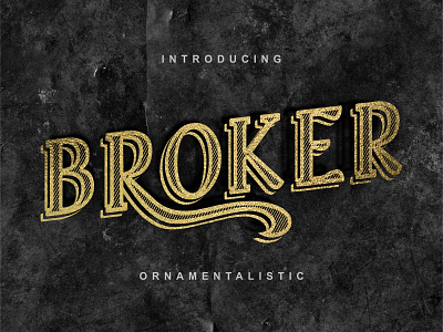 Broker - vintage typeface