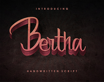 Free Font - Bertha Handwritten Script alphabet calligraphy font font awesome font design font duo free free typeface freeby handcrafted modern font retro retro font retro fonts script typeface typography vintage vintage font vintage typeface