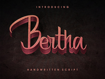 Free Font - Bertha Handwritten Script