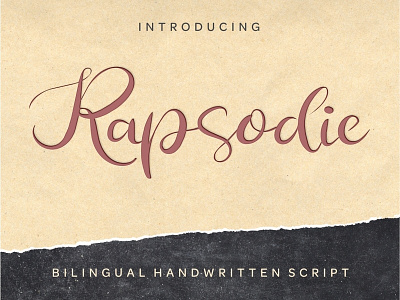 Rapsodie - Multilingual Script With English and Russian Letters