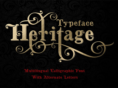 Heritage calligraphic typeface