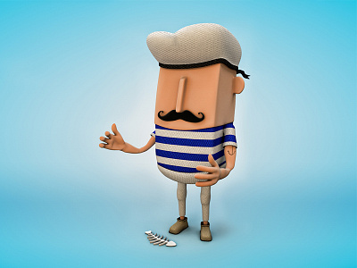 Fred 3d c4d character