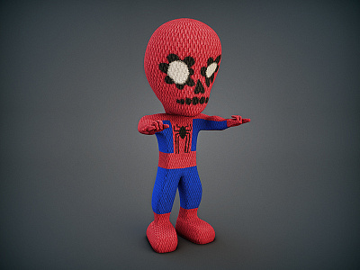 chico araña 3d character design cinema4d