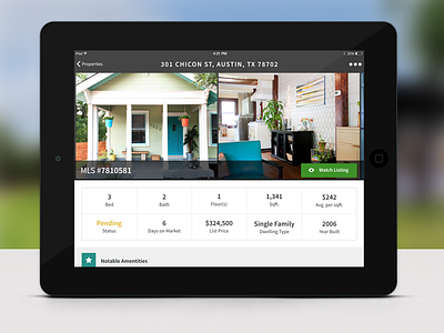 Realty iPad App fnsz ios ipad ui user interface