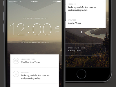 Mornings iPhone App alarm fnsz funsize iphone mornings