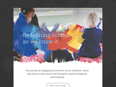 Sesat School Website colorful education fnsz kids playful school watercolor web website