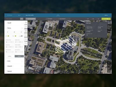 DroneSense Concept dashboard drones dronesense flat flight map satellite ui