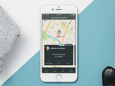 iPhone App Concept funsize ios iphone location map social transportation