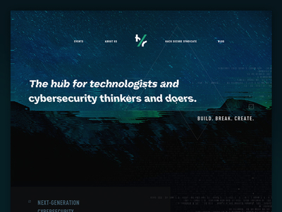 Hack/Secure Landing Page Concept cybersecurity dark fnsz landing page web website