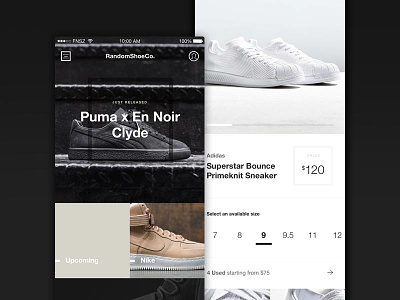 Random Shoe Co. Concept black concept funsize ios kicks minimal shoes sneakerhead white