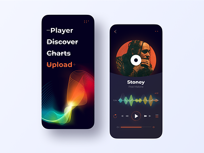 Music Platform. Mobile abstract app design creative ecommerce illustration ios app minimal mobile app mobile app design music app music app design music app ui music player