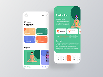 Yoga Life Mobile App app concept aromatherapy bioenergy ecommerce homeopathy ios ios app meditation mobile mobile app mobile design music therapy yoga yoga app