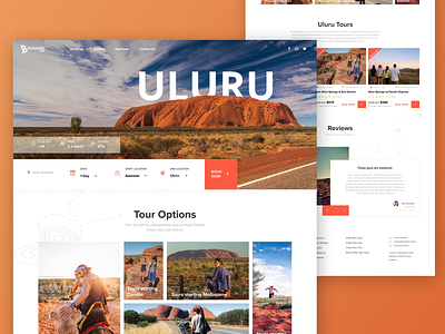 Uluru Travel Website australia tour booking home page homepage hotel tours travel uluru web design website