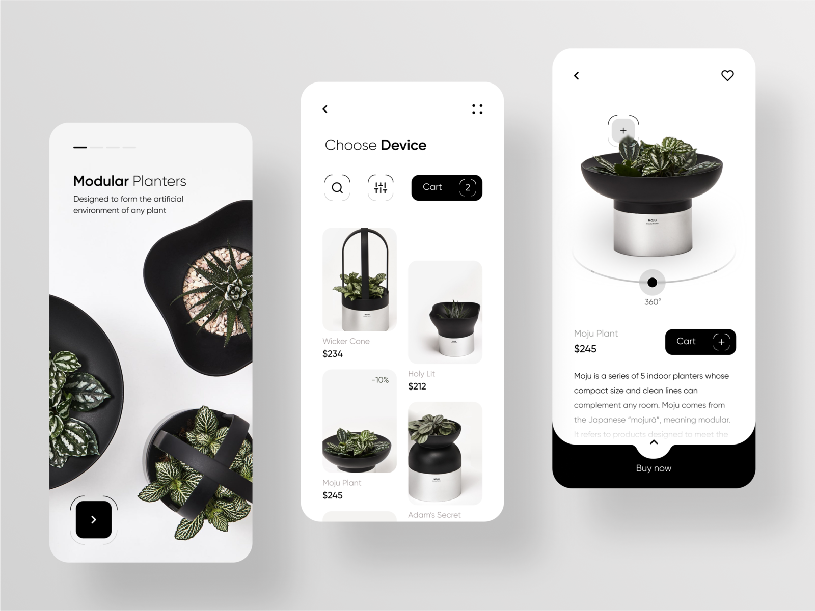 Modular Planters Mobile App by Iryna Zinych for RonDesignLab ⭐️ on Dribbble