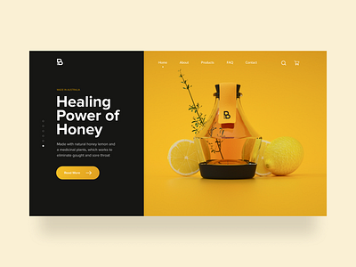 Honey Website clean ecommerce homepage honey minimal present preview product shop shopping store ui ux web design website
