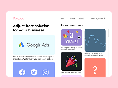 Porcooo color colour concept design news ui website