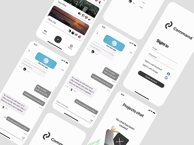 Command 2nd part app chat chat app color colour concept design ui ux