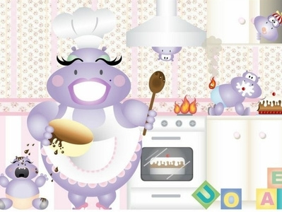 Hipo Kitchen adobe illustrator adobe photoshop character design illustration kids illustration soft colors