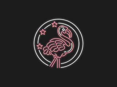 Flamingo apparel design badge design clothing design design for sale graphic design illustration illustration for sale neon design patch design sale vector vector for sale