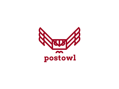 Daily Logo Challenge: Day 42 | Postal Service Logo animal logo dailylogo dailylogochallenge design logo mail minimal owl post vector