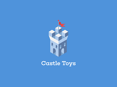 Daily Logo Challenge: Day 49 | Toy Store Logo castle dailylogo dailylogochallenge design isometric logo toy store vector