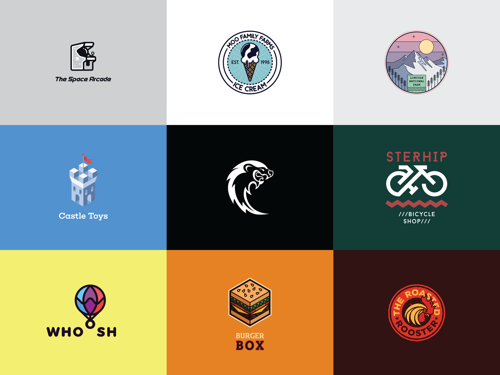 Top 9 of the Daily Logo Challenge by Adam Vizi on Dribbble