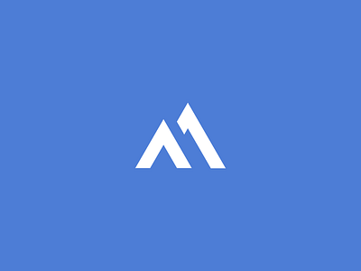 Alphabet Logo Series | M design flat letter logo letter m lettermark logo minimal mountain vector