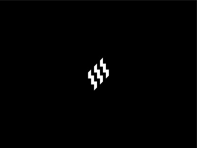 Lightning Logo abstract blackandwhite design flat lightning lightning bolt logo logomark minimal simple vector