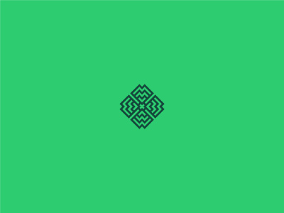 Clover Logo abstract clover design flat green leaf logo minimal square vector