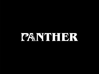 Panther Wordmark animal logo black blackandwhite design feline flat logo minimal negative space panther predator typogaphy vector wordmark