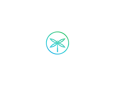 Dragonfly Logo abstract design dragonfly flat gradient icon logo minimal vector