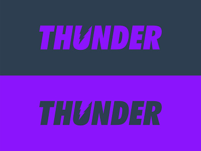 Thunder Wordmark design flat futura logo minimal negative space thunder typo logo typogaphy vector wordmark