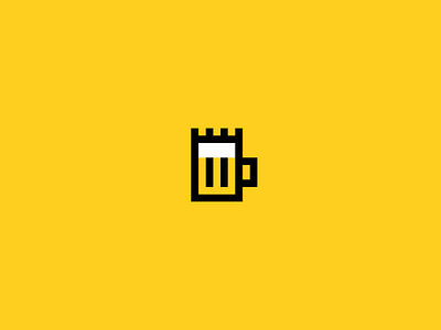 Beer + Bastion abstract bastion beer design flat geometric grid logo minimal simple square vector