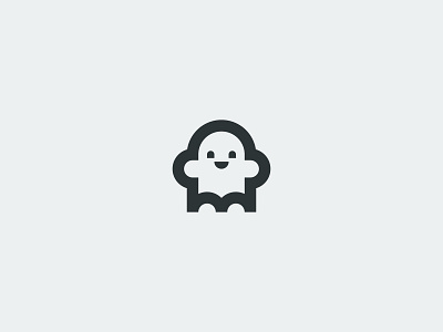 Spooky Lil' Ghost boo cute design flat ghost logo minimal much spook spooky vector