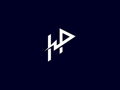 HP design harry potter hp lightning logo minimal monogram vector wizard