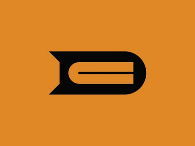 DC dc design logo minimal monogram negative space vector