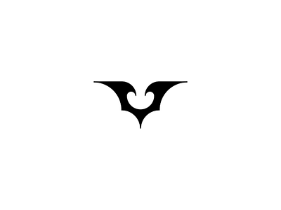 V+Wings Logo abstract bat design dragon lettermark logo logomark minimal simple v vampire wings