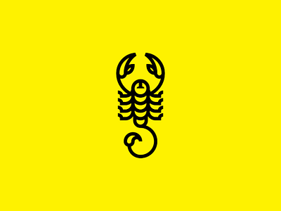 Scorpion abstract design logo logomark minimal scorpion simple vector