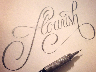 Flourish flourish handlettering handmade letter lettering pencil type typography word writing